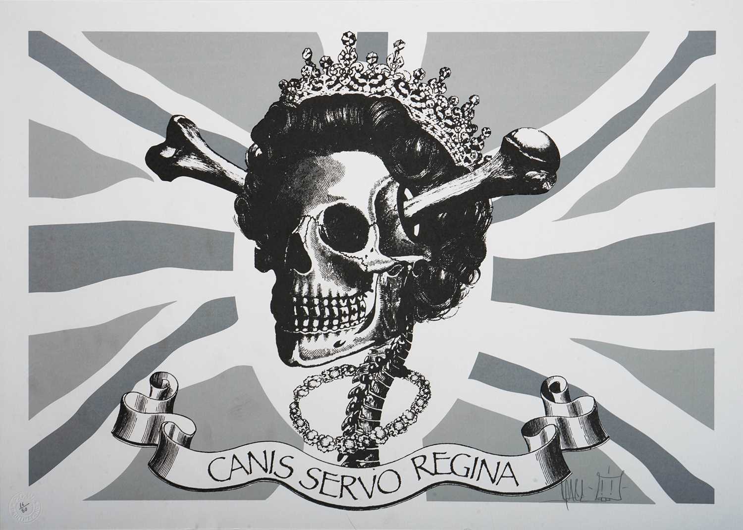 Lot 116 - D*Face (British 1978-), 'Canis Servo Regina (Dog Save The Queen)', 2006