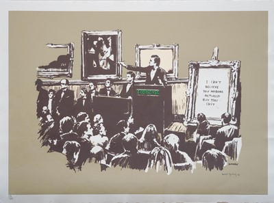 Lot 258 - Banksy (British 1974-), 'Morons (Sepia)', 2007