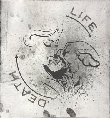Lot 185 - D*Face (British 1978-), 'WGACA (Life/Death)', 2020