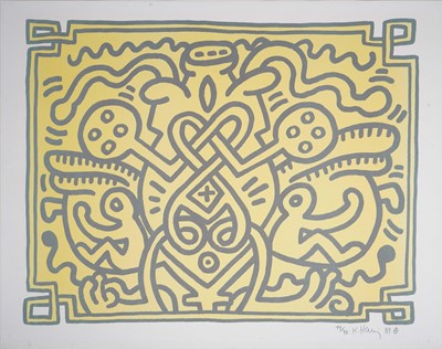 Lot 309 - Keith Haring (American 1958-1990), 'Chocolate Buddha, Plate 4', 1989