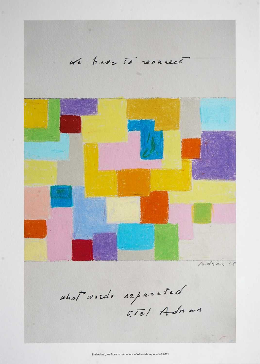 Lot 66 - Etel Adnan (Lebanese 1925-2021), 'We Have To Reconnect What Words Separated', 2021