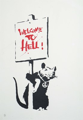 Lot 175 - Banksy (British 1974-), 'Welcome To Hell (Red)', 2004