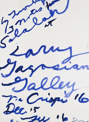 Lot 26 - Cy Twombly (American 1928-2011), 'Three Notes from Salalah Poster', 2008