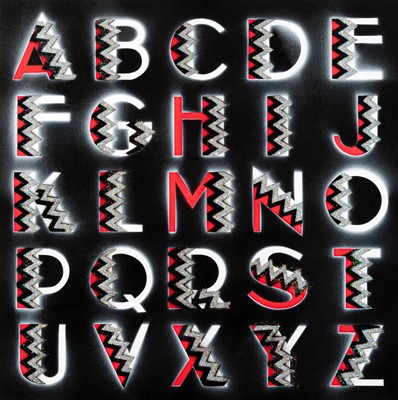 Lot 208 - Ben Eine (British 1970-), 'Alphabet (Art Deco)', 2007