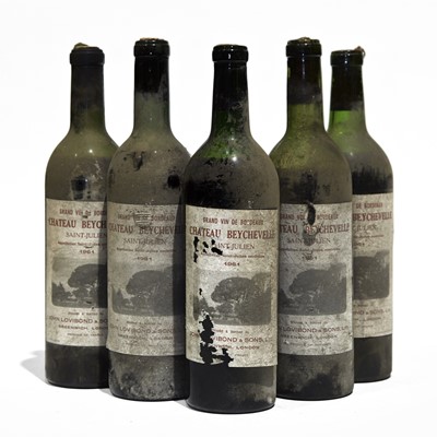 Lot 32 - 5 bottles 1961 Ch Beychevelle