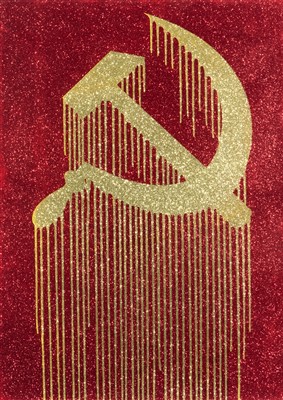 Lot 453 - Zevs (French b.1977), Liquidated Hammer Sickle (Some Prints Are Created More Equal Than Others) 2011