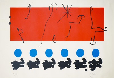 Lot 149 - Joan Miro (Spanish 1893-1983), 'Red Sky', 1960