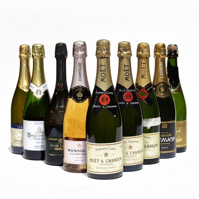 Lot 90 - 7 bottles and 1 magnum Mixed Champagne and Sparkling Wines