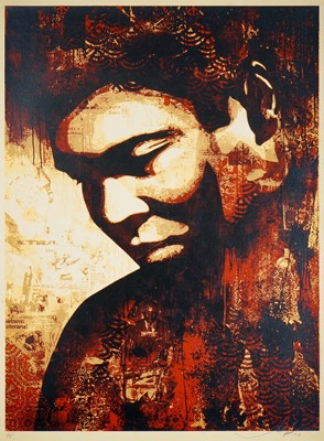 Lot 250 - Shepard Fairey (American 1970-), 'Ali Canvas Print', 2010