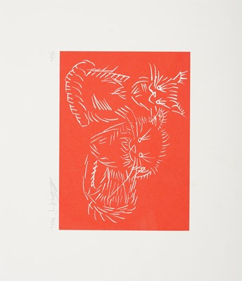 Lot 5 - Ai Weiwei (Chinese 1957-), 'Cats (Red)', 2022
