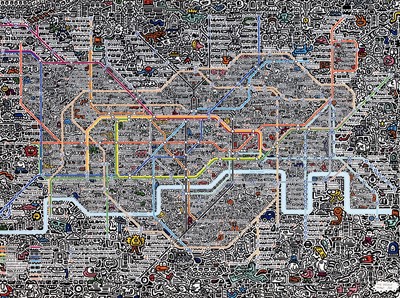 Lot 154 - Mr Doodle (British 1994-), 'Underground', 2017