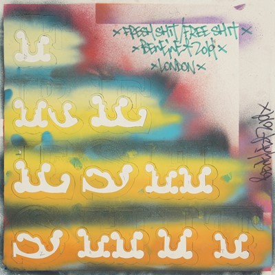 Lot 207 - Ben Eine (British 1970-), 'Fresh Shit/Free Shit (Stencil)', 2019