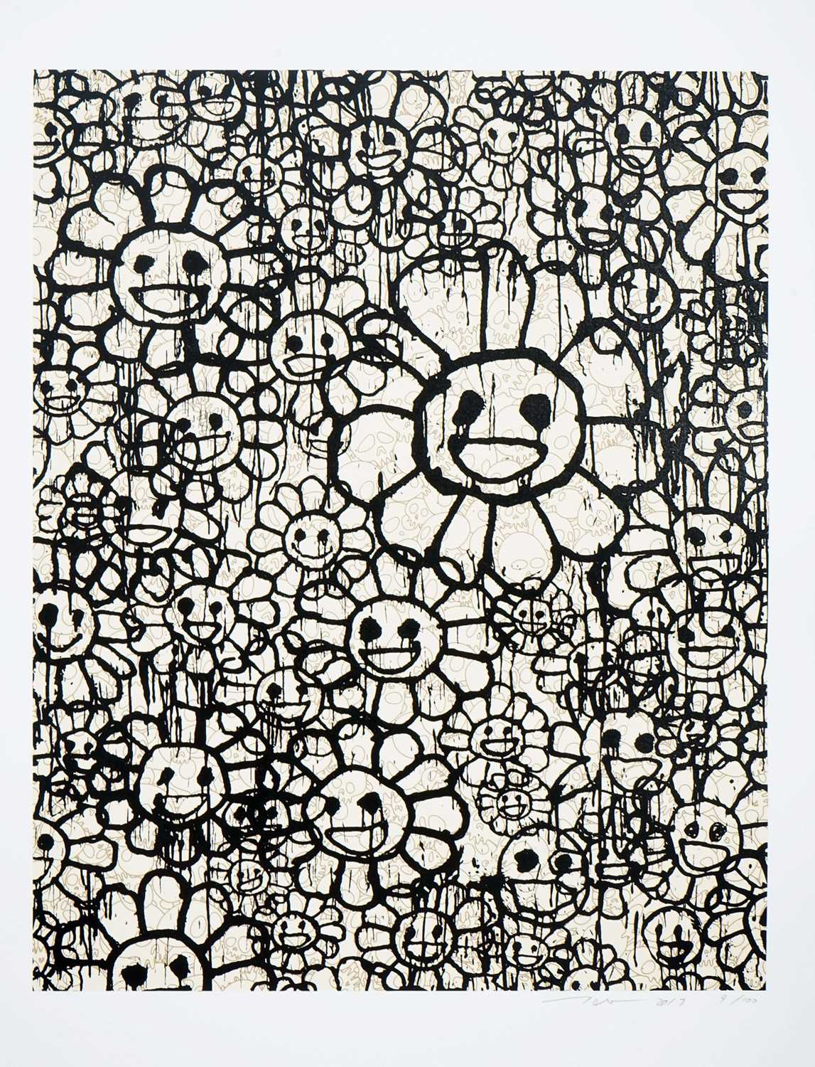 Lot 94 - Takashi Murakami (Japanese 1962-), 'MADSAKI Flowers C Beige', 2017