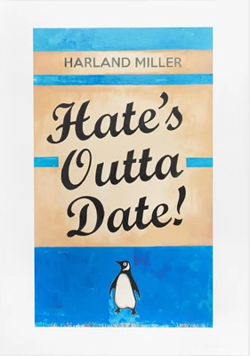 Lot 143 - Harland Miller (British 1964-), 'Hate's Outta Date (Blue)', 2022