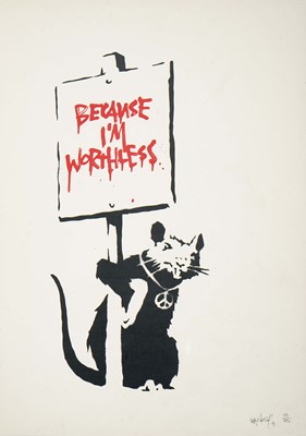 Lot 269 - Banksy (British 1974-), ‘Because I'm Worthless', 2004