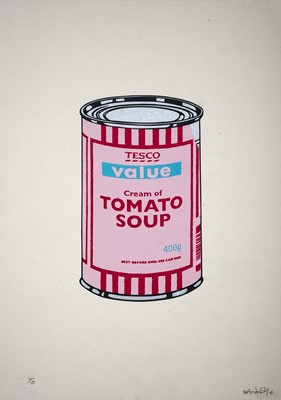 Lot 268 - Banksy (British 1974-), 'Soup Can - Pink/Cherry/Blue', 2005