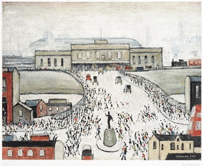 Lot 336 - Laurence Stephen Lowry (British 1887-1976), 'Station Approach', 1962