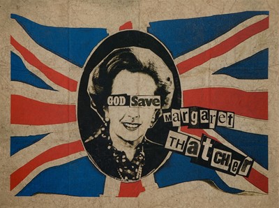 Lot 77 - Jamie Reid & Billy Childish (Collaboration), 'God Save Margaret Thatcher', 2013