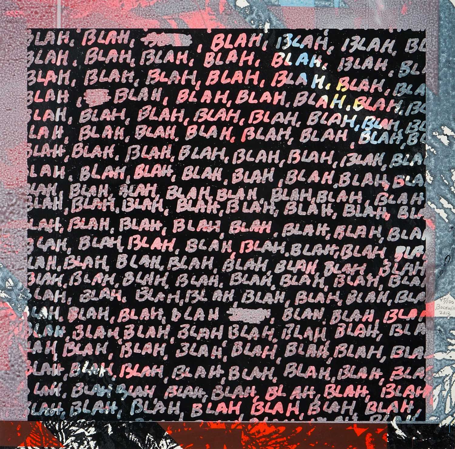 Lot 43 - Mel Bochner (American 1940-), ‘Blah Blah Blah & Background Noise’, 2013