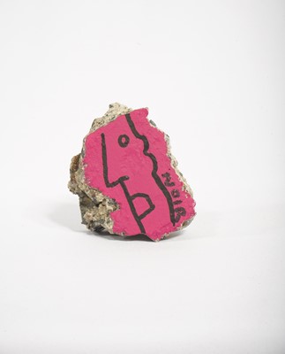 Lot 331 - Thierry Noir (French 1958-), 'Berlin Wall Chunk (Magenta Chunk One)', 2019