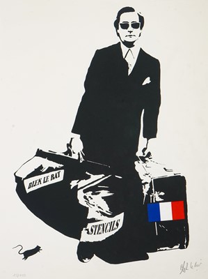 Lot 267 - Blek Le Rat (French 1951-), 'The Man Who Walks Through Walls, Madonna & The Begger)', 2016 (Three Works)