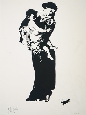 Lot 267 - Blek Le Rat (French 1951-), 'The Man Who Walks Through Walls, Madonna & The Begger)', 2016 (Three Works)