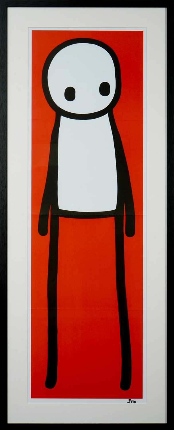 Lot 249 - Stik (British 1979-), ‘Standing Figure (Book) (Red)’, 2015