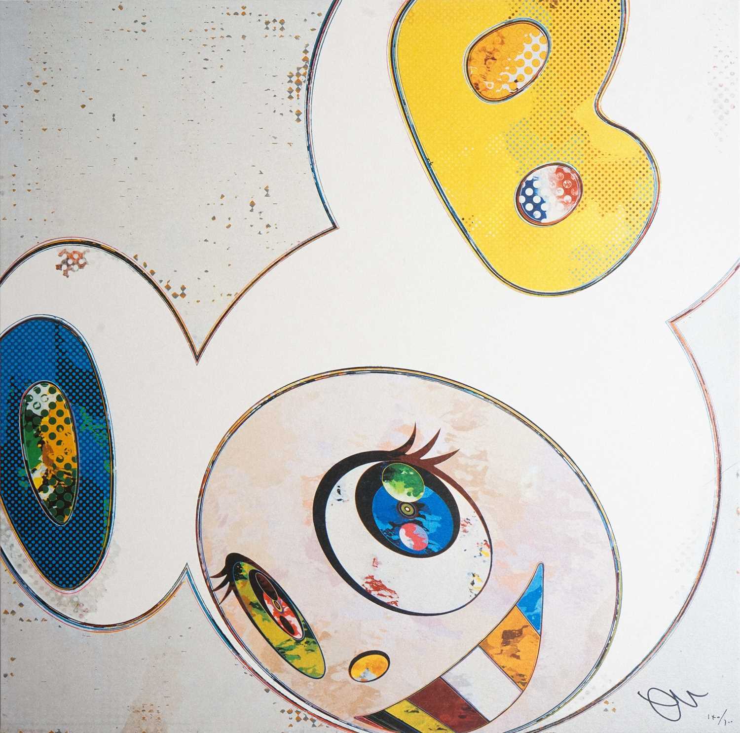 Lot 78 - Takashi Murakami (Japanese 1962-), 'And Then x6 (White: The Superflat Method, Blue and Yellow Ears)', 2013
