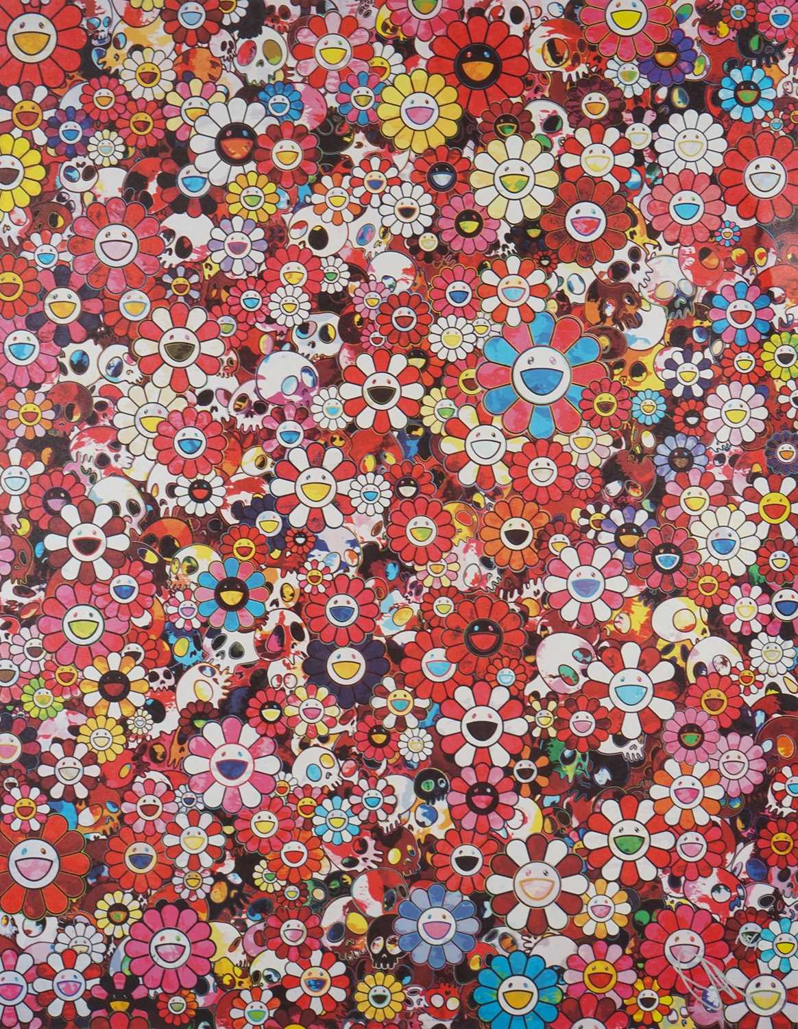 Lot 83 - Takashi Murakami (Japanese 1962-), 'Skulls & Flowers Red', 2016