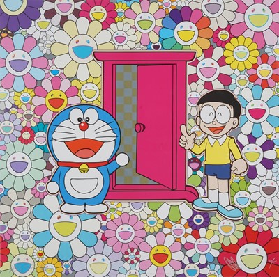Lot 79 - Takashi Murakami (Japanese 1962-), 'Anywhere Door (Dokodemo Door) In The Field Of Flowers', 2018