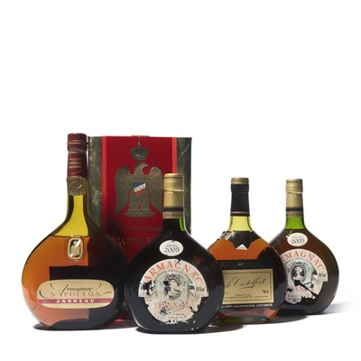 Lot 186 - 4 bottles Mixed Armagnac