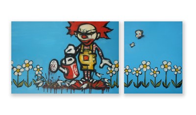 Lot 294 - Mau Mau (British), 'WacRonalds (Diptych)', 2007