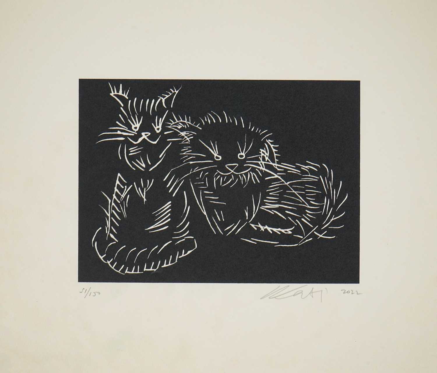 Lot 3 - Ai Weiwei (Chinese 1957-), 'Cats (Black)', 2022