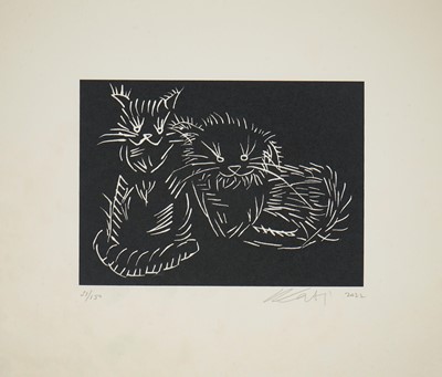 Lot 5 - Ai Weiwei (Chinese 1957-), 'Cats (Black)', 2022
