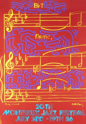 Lot 190 - Andy Warhol & Keith Haring (Collaboration), 'Montreux Jazz Festival', 1986