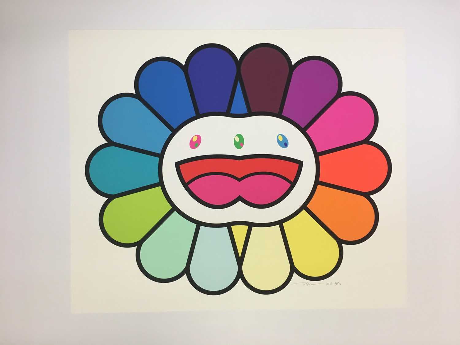 Lot 181 - Takashi Murakami (Japanese 1962-), 'Multicolor Double Face: White', 2020