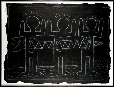 Lot 209a - Keith Haring (American 1958-1990), 'Untitled (Subway Drawing)', circa 1980
