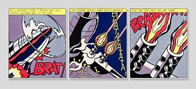 Lot 117 - Roy Lichtenstein (American 1923-1997), 'As I Opened Fire (Triptych)', 1983