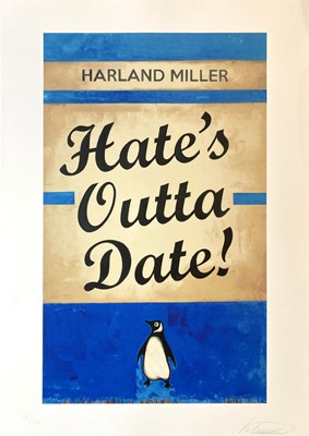 Lot 176 - Harland Miller (British 1964-), 'Hate's Outta Date (Blue)', 2022