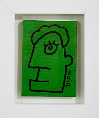 Lot 239 - Thierry Noir (French 1958-), 'Mini Canvas - Shamrock Green', 2020