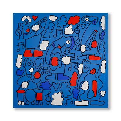 Lot 241 - Thierry Noir (French 1958-), 'The Show Must Go On', 2015