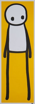 Lot 314 - Stik (British 1979-), ‘Standing Figure (Book) (Yellow)’, 2015