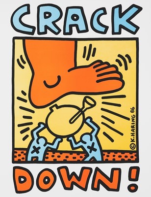 Lot 199 - Keith Haring (American 1958-1990), 'Crack Down!', 1986