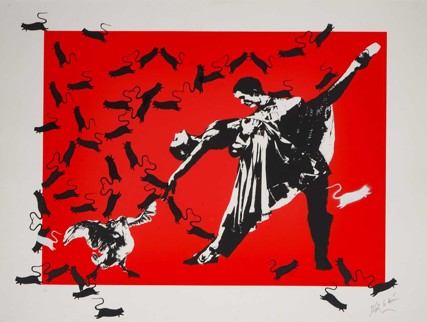 Lot 150 - Blek Le Rat (French 1951-), 'Last Tango In Paris (46 Rats)', 2017