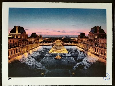 Lot 79 - JR (French 1983-), 'JR au Louvre, 29 Mars 2019, 19H45 © Pyramide, Architecte I. M. Pei', 2021
