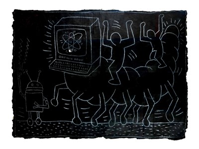 Lot 219 - Keith Haring (American 1958-1990), 'Untitled (Subway Drawing)', circa 1980