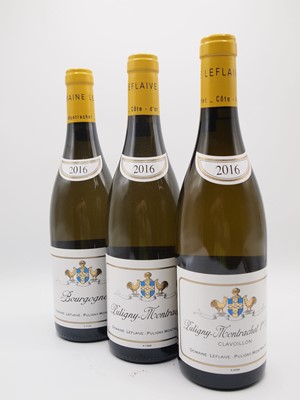 Lot 108 - 3 bottles Mixed 2016 Domaine Leflaive