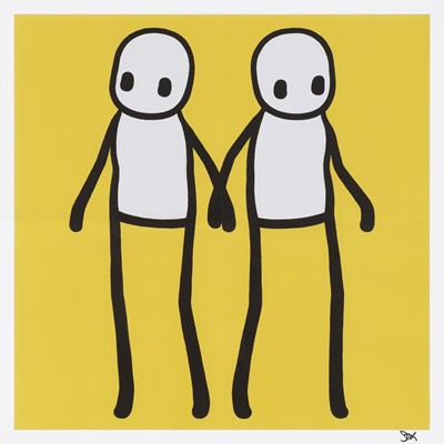 Lot 314a - Stik (British 1979-), 'Holding Hands (Yellow)', 2020