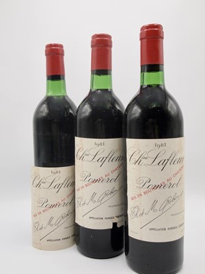 Lot 36 - 3 bottles 1981 Ch Lafleur