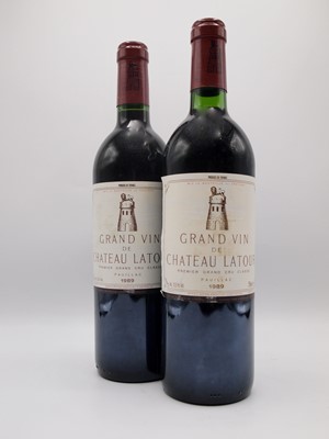 Lot 48 - 2 bottles 1989 Ch Latour